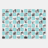 Holiday Monogram Foto Collage Inpakpapier Vel (Voorkant)
