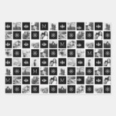 Holiday Monogram Foto Collage Inpakpapier Vel (Voorkant)