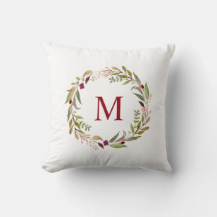 Holiday monogram met grote kussen