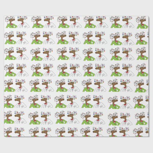 Holiday Moose Cadeaupapier (Vlak)