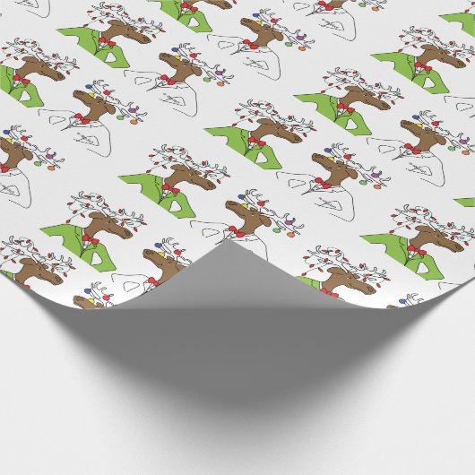 Holiday Moose Cadeaupapier (Hoek)