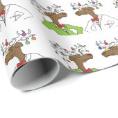 Holiday Moose Cadeaupapier (Rol Hoek)
