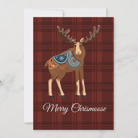 Holiday Moose Card Feestdagenkaart (Voorkant)