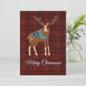 Holiday Moose Card Feestdagenkaart (Staand voorkant)