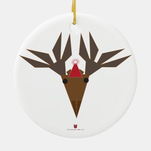 holiday moose keramisch ornament (Achterkant)