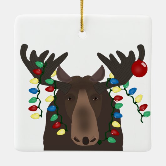 Holiday Moose Ornament (Achterkant)