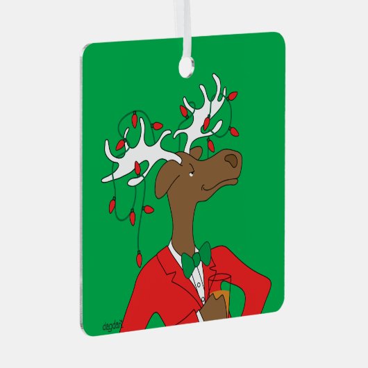 Holiday Moose Ornament (Voorkant Rechts)