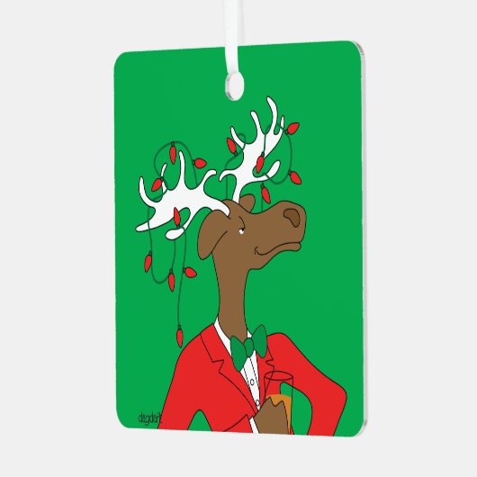 Holiday Moose Ornament (Voorkant links)