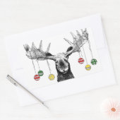 Holiday Moose Rechthoekige Sticker (Envelop)