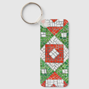HOLIDAY MOSAIC Aluminium Rechthoek Sleutelhanger