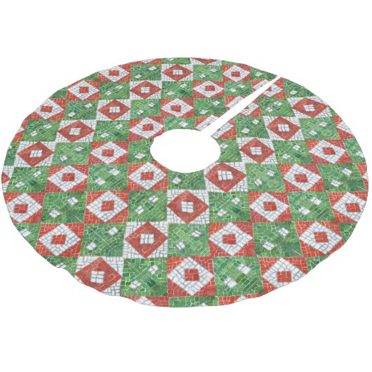 HOLIDAY MOSAIC Tree Skirt Kerstboom Rok (Gekanteld)