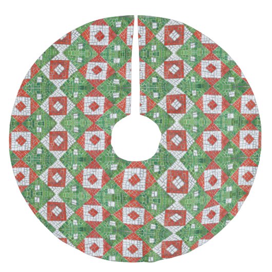 HOLIDAY MOSAIC Tree Skirt Kerstboom Rok (Voorkant)