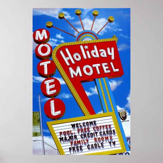 Holiday Motel Las Vegas Retro Poster (Voorkant)