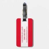 Holiday Motel Sign Bagagelabel (Achterkant verticaal)