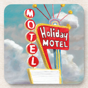 Holiday Motel Sign Bier Onderzetter