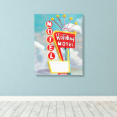 Holiday Motel Sign Canvas Afdruk (Insitu (Houten vloer))