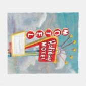 Holiday Motel Sign Fleece Deken (Voorkant (Horizontaal))