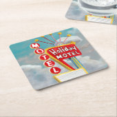 Holiday Motel Sign Kartonnen Onderzetters (Schuin)