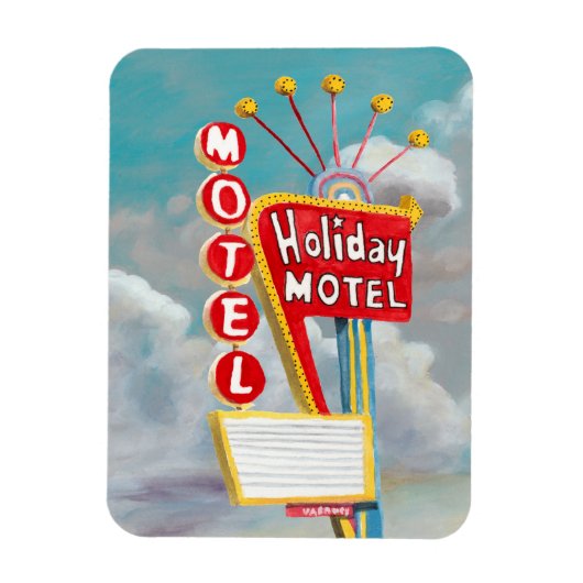 Holiday Motel Sign Magneet (Verticaal)