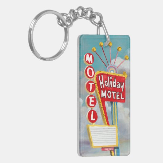 Holiday Motel Sign Sleutelhanger (Voorkant Links)