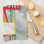 Holiday Motel Sign Theedoek (Quarter Fold)