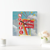 Holiday Motel Sign Vierkante Klok (Huis)