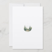 Holiday Mountain Snow Deer Pine Tree Bewaar de dat Kaart (Achterkant)