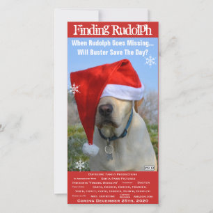 Holiday Movie Parody Add Pet Photo Bedankkaart