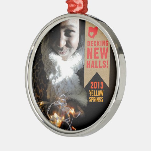 Holiday Moving Ohio Postmark Metalen Ornament (Links)