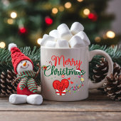 Holiday Mug with Heart and Lights Mok