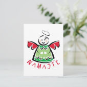 Holiday Namaste Angel Feestdagenkaart (Staand voorkant)
