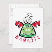 Holiday Namaste Angel Feestdagenkaart (Voorkant / Achterkant)