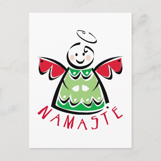 Holiday Namaste Angel Feestdagenkaart (Voorkant)