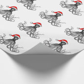 Holiday Nautical Steampunk Octopus  Kraken Cadeaupapier (Hoek)