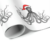 Holiday Nautical Steampunk Octopus  Kraken Cadeaupapier (Rol Hoek)