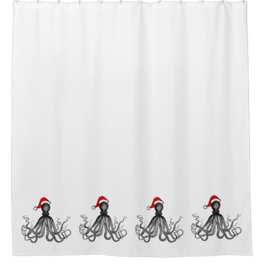 Holiday Nautical Steampunk Octopus  Kraken  Douchegordijn (Voorkant)