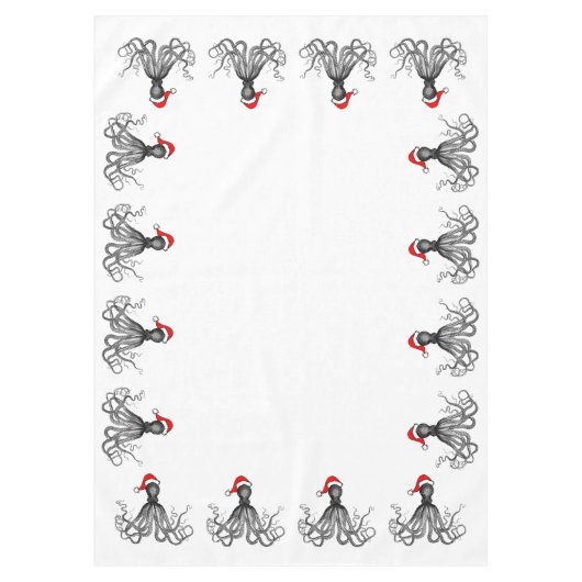 Holiday Nautical Steampunk Octopus Kraken Tafelkleed (Voorkant)