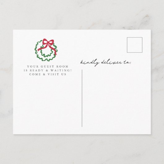 Holiday New Home Aankondiging Kaart (Achterkant)