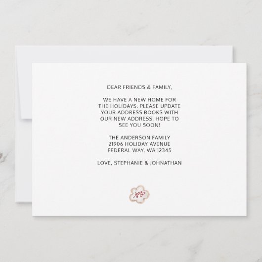 Holiday New Home Verhuisaankondiging Aankondiging (Achterkant)