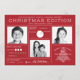 Holiday Newsletter Infographic Funny Kerstmis Feestdagenkaart