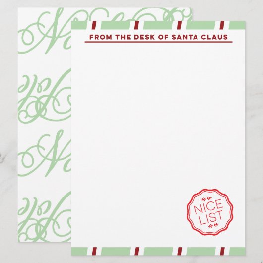 Holiday North Pole Stationery Kaart (Voorkant / Achterkant)