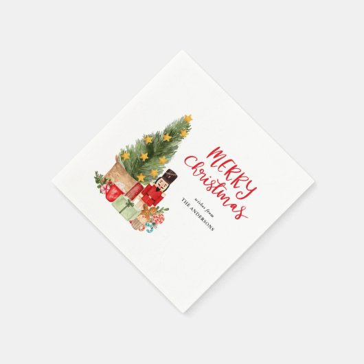 Holiday Nutcracker Kerstboom Script Servet (Hoek)