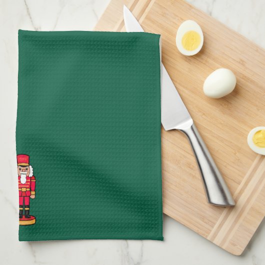 Holiday Nutcracker Kitchen Towel Theedoek (Quarter Fold)