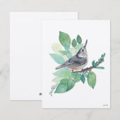 Holiday Nuthatch Bird Feestdagenkaart (Voorkant / Achterkant)