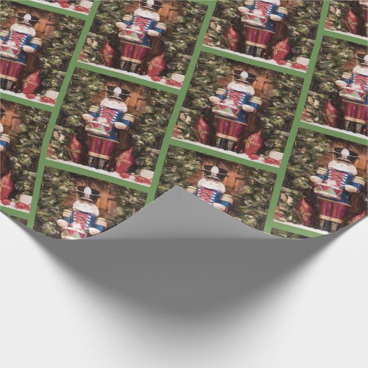 Holiday Nutkraker Cadeaupapier (Hoek)