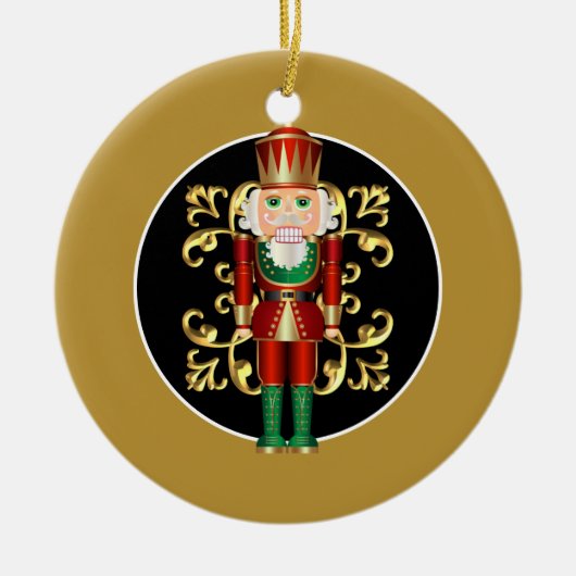 Holiday Nutkraker Keramisch Ornament (Voorkant)