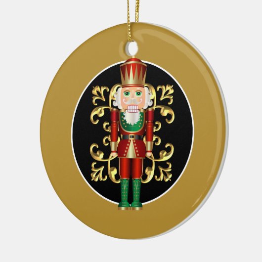 Holiday Nutkraker Keramisch Ornament (Links)