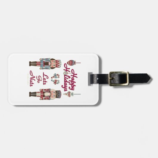 Holiday Nutkraker Lets Go Nuts Bagagelabel (Voorkant horizontaal)