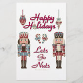Holiday Nutkraker Lets Go Nuts Briefpapier (Voorkant)