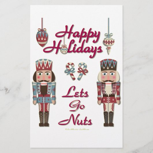 Holiday Nutkraker Lets Go Nuts Briefpapier (Voorkant)